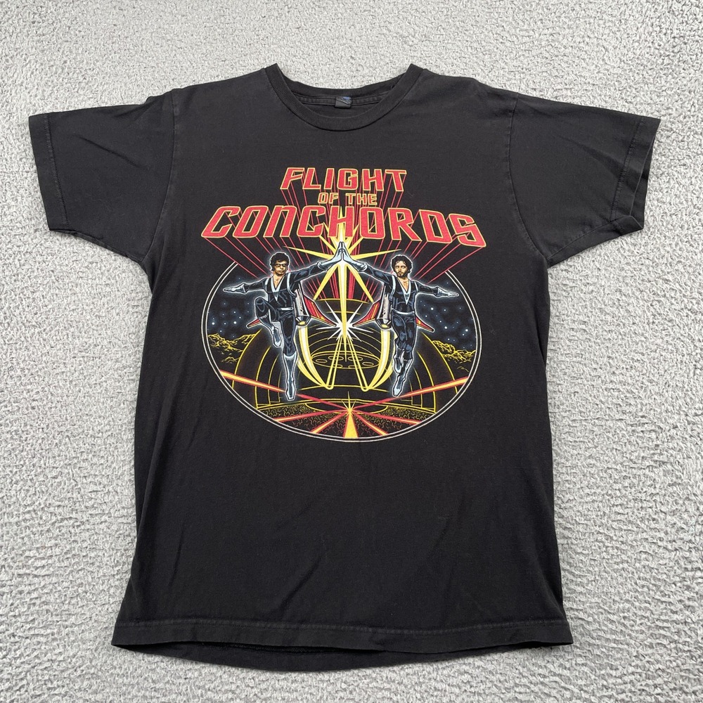 Flight of the Conchords 2013 Summer Tour Graphic Tee Tultex TShirt Mens M Black